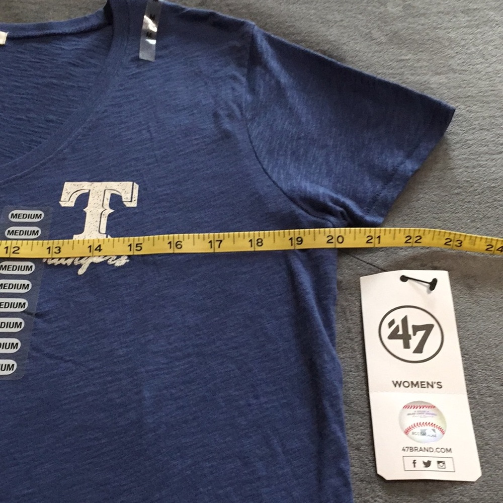 Texas Rangers Blue Blouse 100% Cotton Medium Cool - Picture 8 of 16
